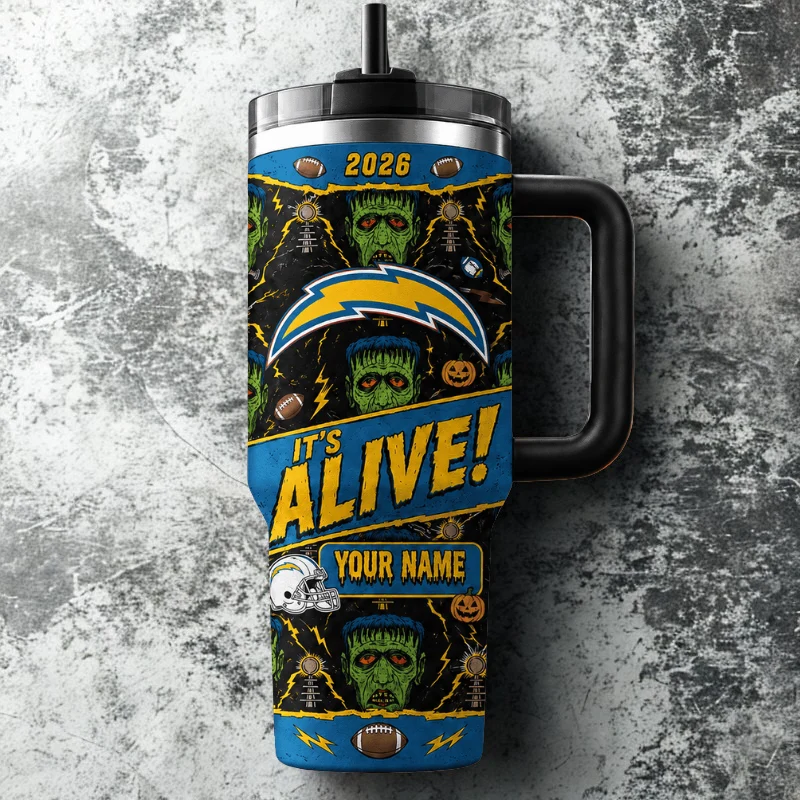 Limited Edition – Customized NFL Los Angeles Chargers Halloween 40Oz Tumbler