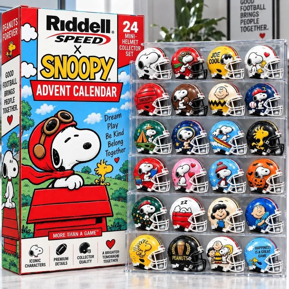 Snoopy Christmas 2026 Helmet Advent Calendar 24 Day Christmas Countdown Gift For Boyfriend