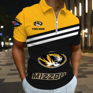 Limited Edition – Customized NCAA Missouri Tigers Zip Polo Shirt
