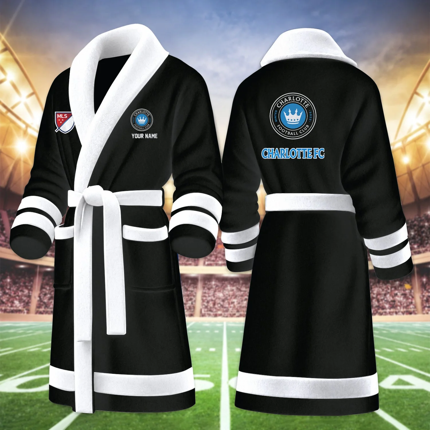 Limited Edition – Customized MLS Charlotte FC Fleece Bathrobe