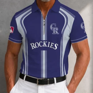 Limited Edition – Customized MLB Colorado Rockies Zip Polo Shirt