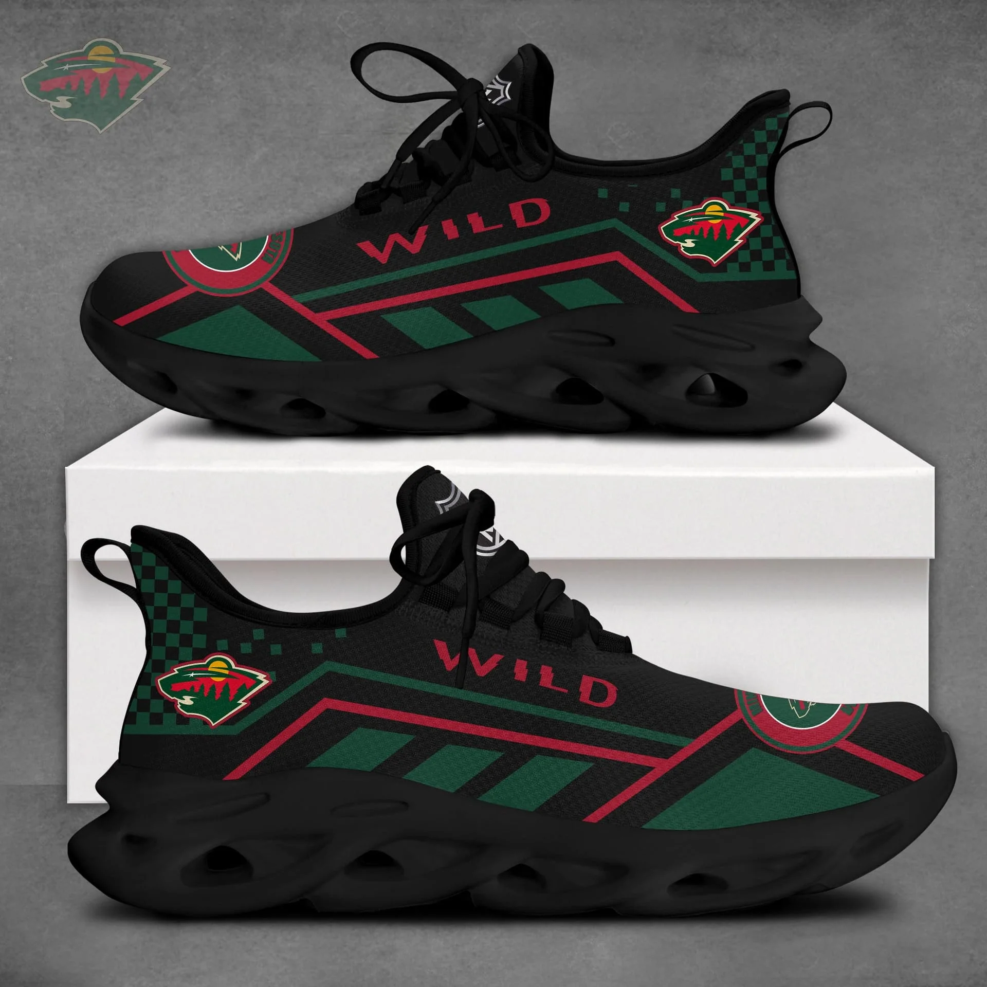Limited Edition – Customized NHL Minnesota Wild Max Soul Sneakers
