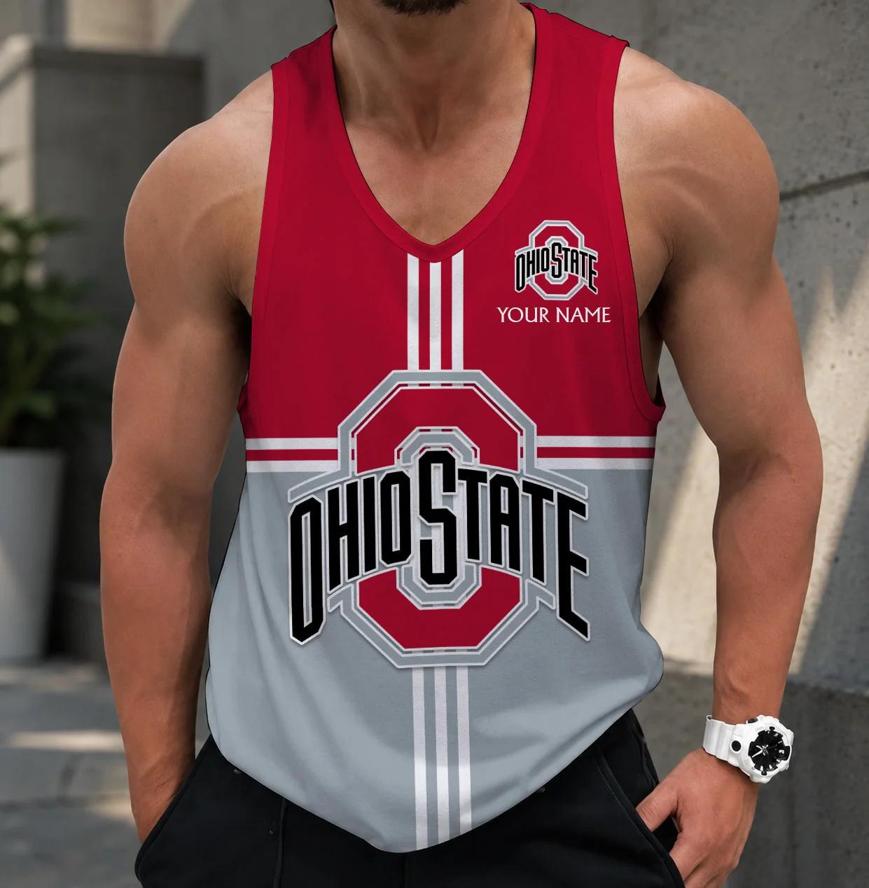 Limited Edition – Customized NCAA Ohio State Buckeyes Strappy Unisex Tank Top