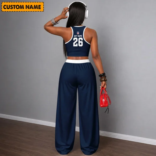 Limited Edition – Customized NFL Dallas Cowboys Women’s Crop Top & Long Pants Set - Image 2