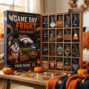 Denver Broncos Game Day Fright Halloween Advent Calendar Denver Broncos Football Decor Gifts