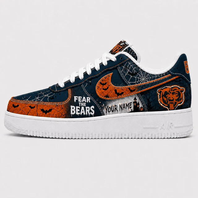 Limited Edition – Customized NFL Chicago Bears Halloween Air force 1 Shoes - Image 2