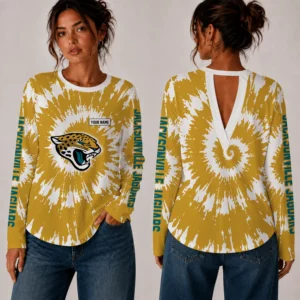 Limited Edition – Customized NFL Jacksonville Jaguars Women’s Back V-Cut Long-Sleeve Shirt