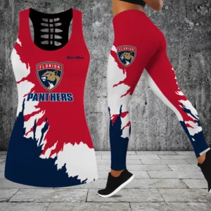 Limited Edition – Customized NHL Florida Panthers Hollow Tank Top & Leggings Set