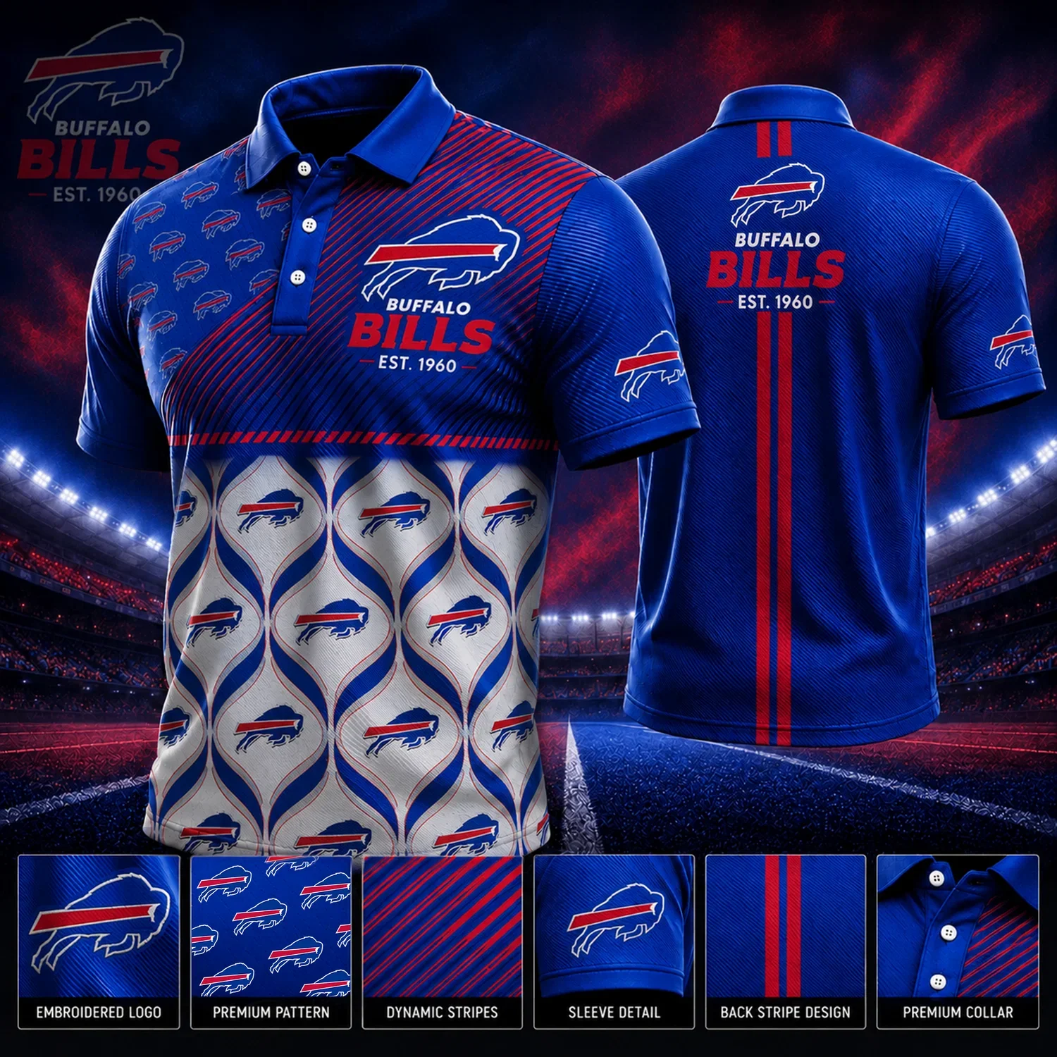 Limited Edition – Customized NFL Buffalo Bills Polo Shirt