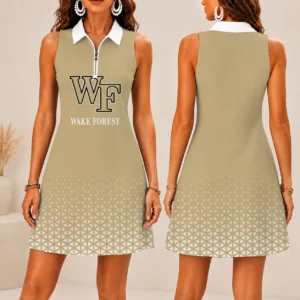 Limited Edition – Customized NCAA Wake Forest Demon Deacons Women’s Zip Sleeveless Polo Dress