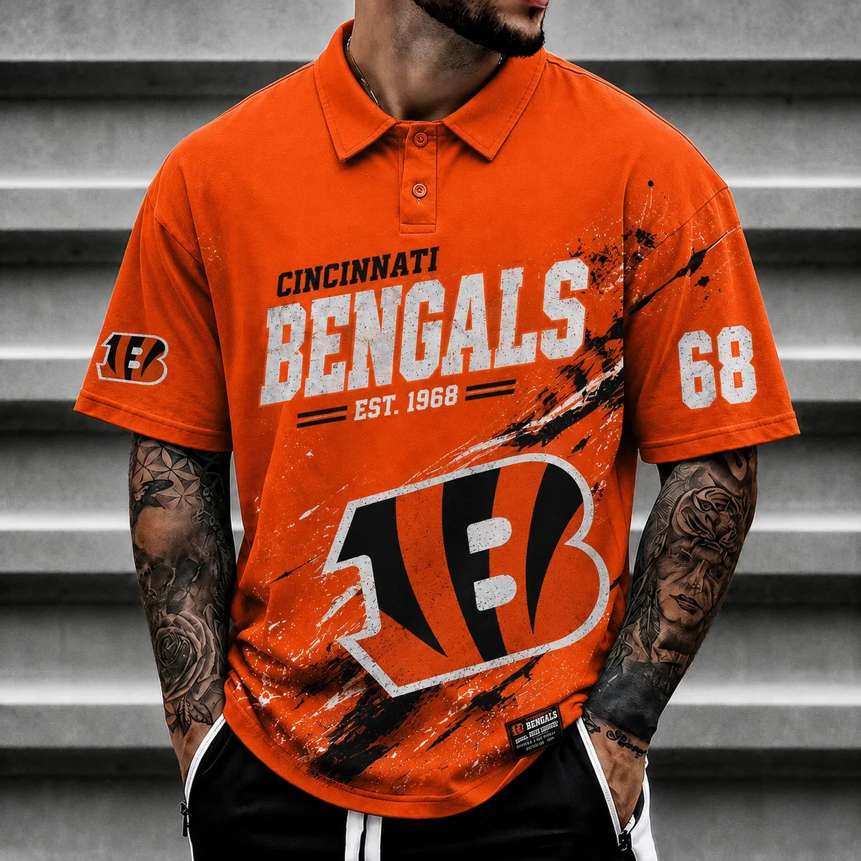 Limited Edition – Customized NFL Cincinnati Bengals Polo Shirt