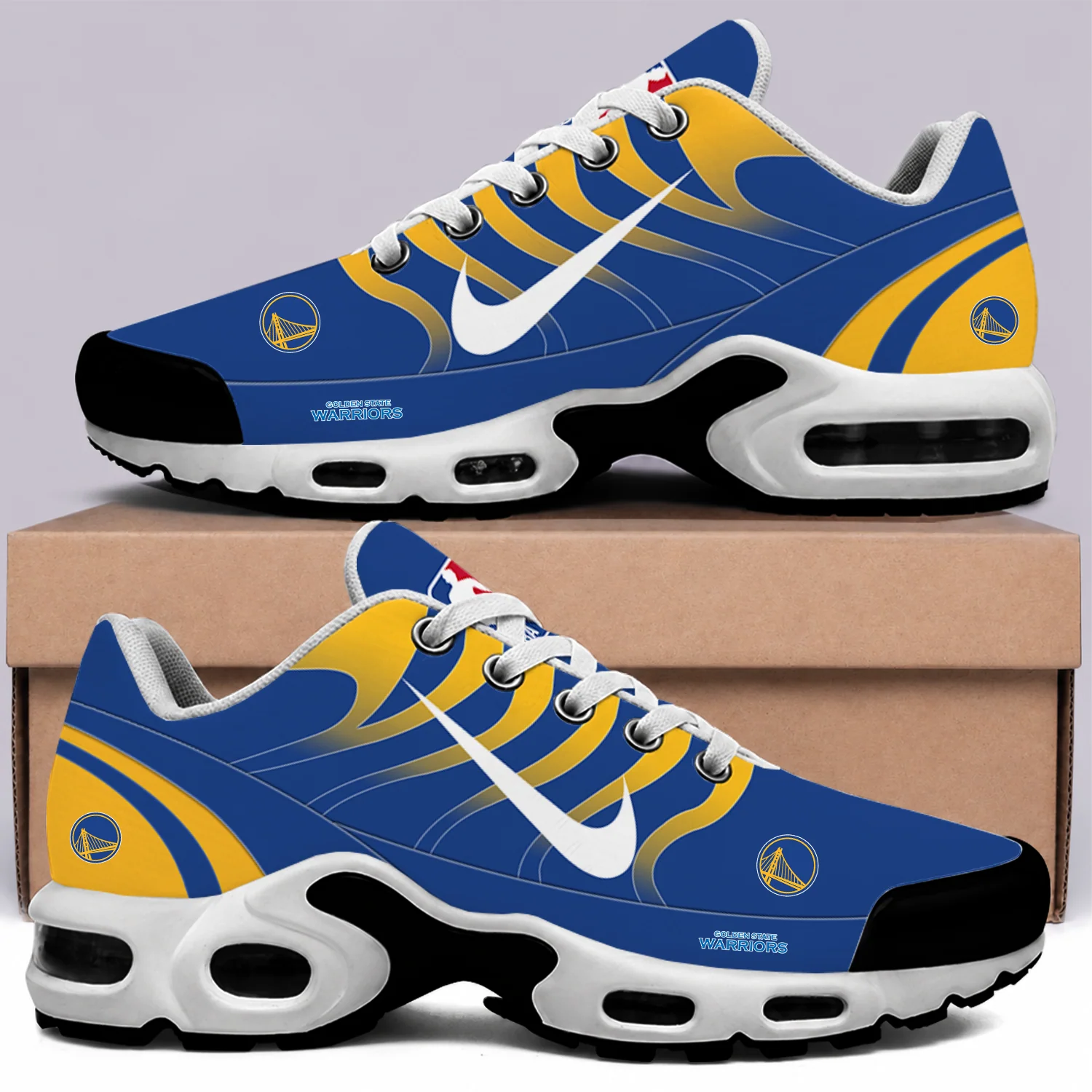 Limited Edition – Customized NBA Golden State Warriors Air Max Plus Sneakers