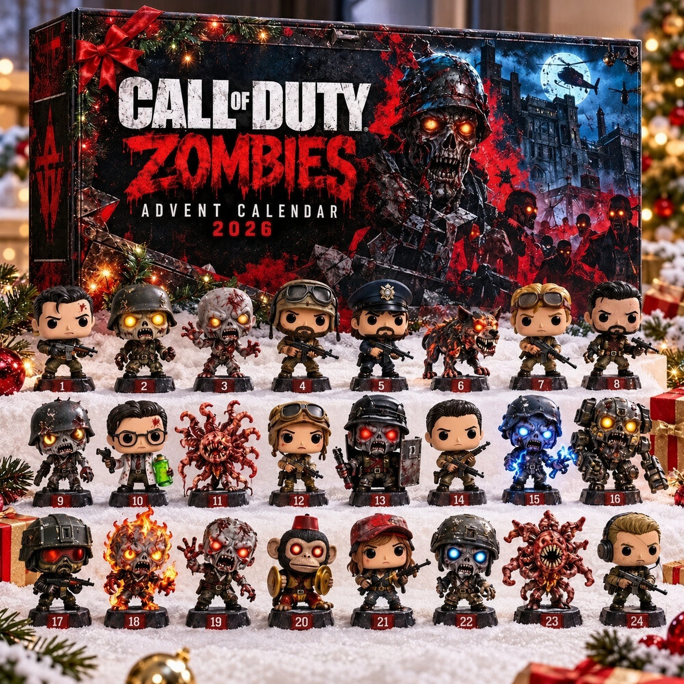 Call Of Duty Zombies 2026 Advent Calendar 24-Day Holiday Countdown Zombies Calendar