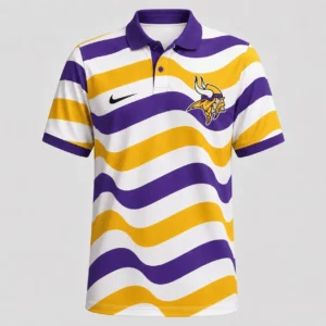 Limited Edition – Customized NFL Minnesota Vikings Striped Polo Shirt