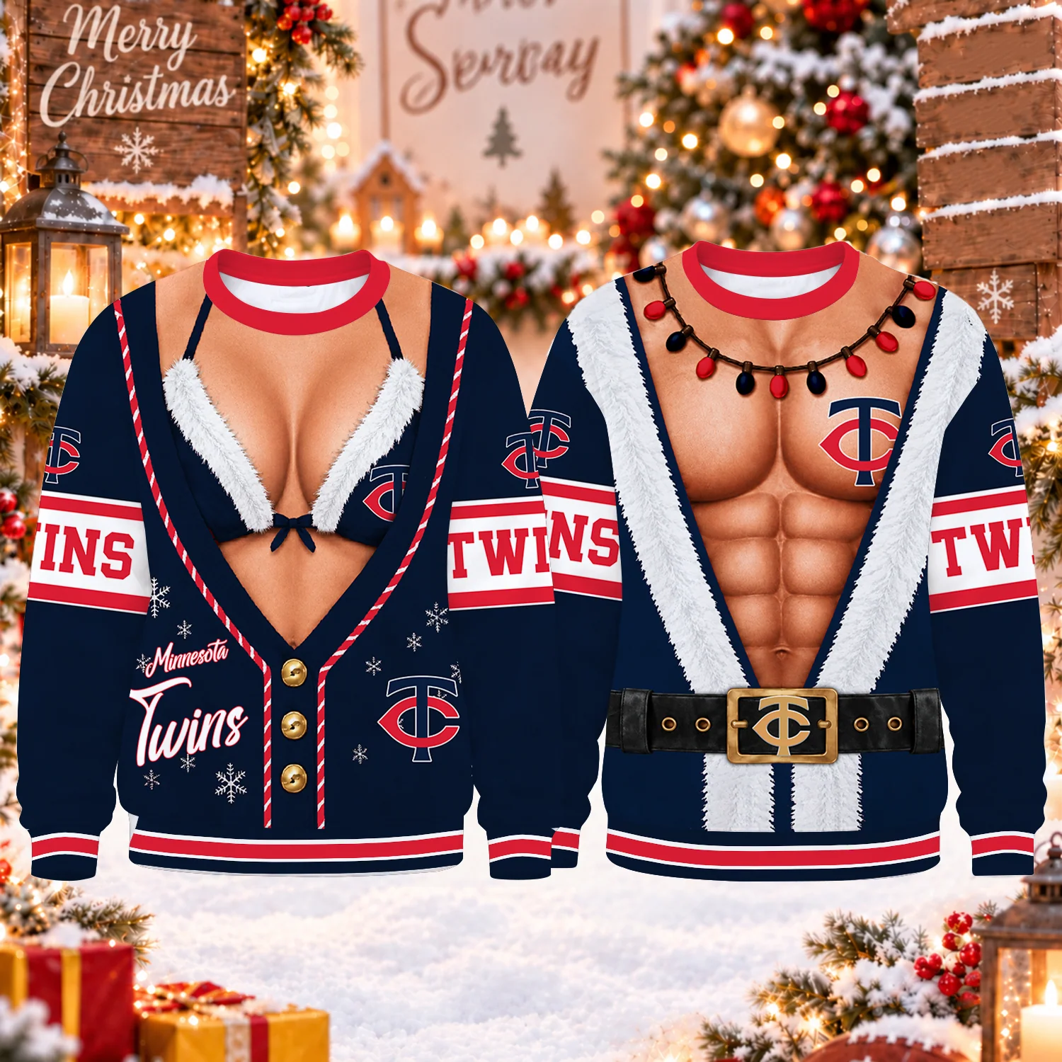 Limited Edition – Customized MLB Minnesota Twins Christmas Unisex Sweatshirt