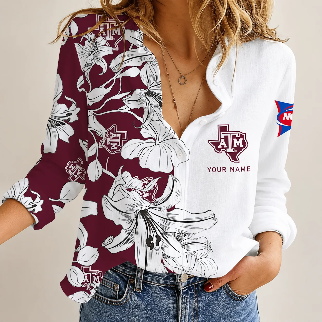 Limited Edition – Customized NCAA Texas A&M Aggies Women Casual Shirt