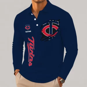 Limited Edition – Customized MLB Minnesota Twins Men’s Long Sleeve Polo