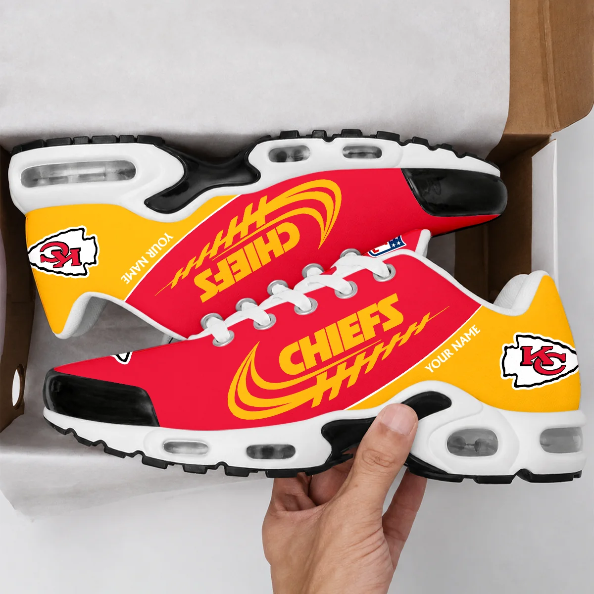 Limited Edition – Customized NFL Kansas City Chiefs Air Max Plus Sneakers