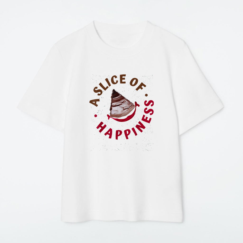 A Slice Of Happiness Enjoying Chocolate Cake Day T-Shirt - Image 3