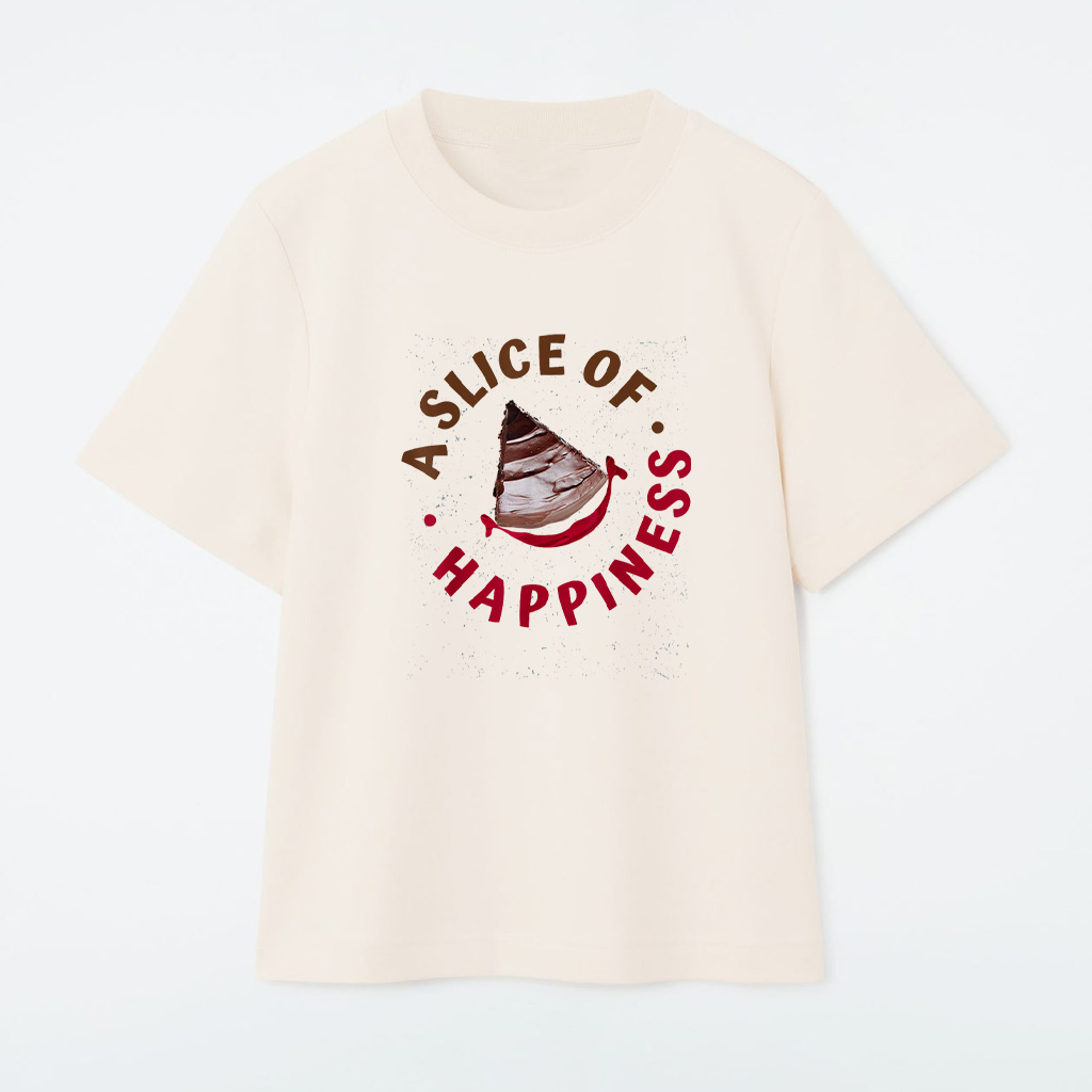 A Slice Of Happiness Enjoying Chocolate Cake Day T-Shirt