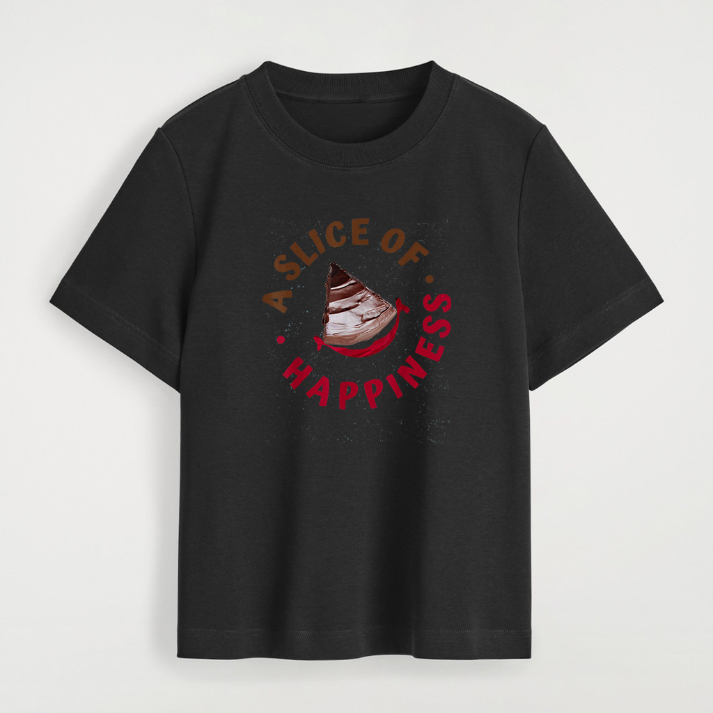 A Slice Of Happiness Enjoying Chocolate Cake Day T-Shirt - Image 4