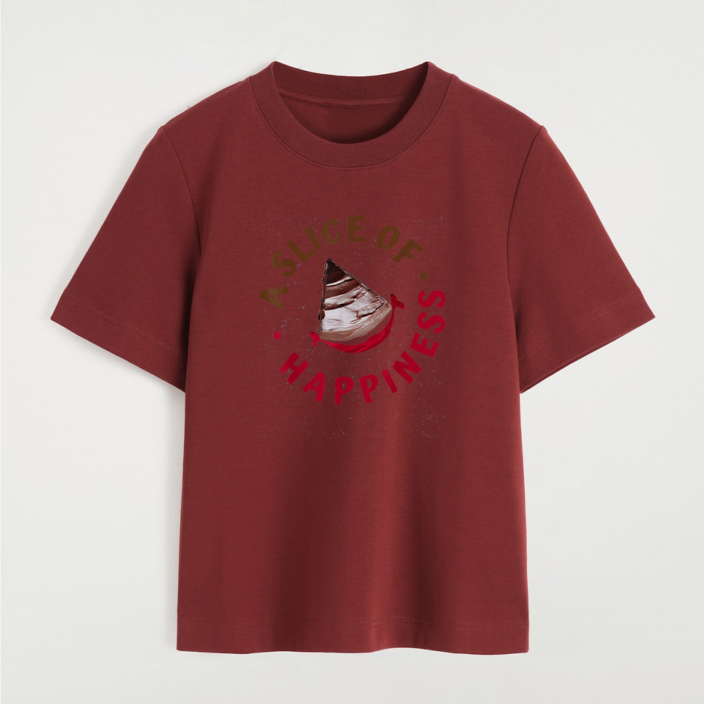 A Slice Of Happiness Enjoying Chocolate Cake Day T-Shirt - Image 8