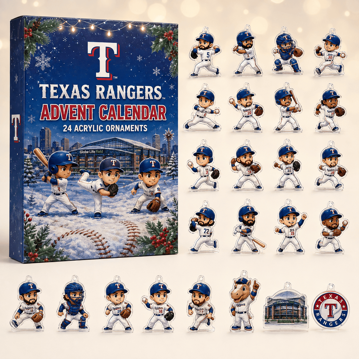 Texas Rangers Christmas Advent Calendar Xmas Countdown Best Gifts For Fans