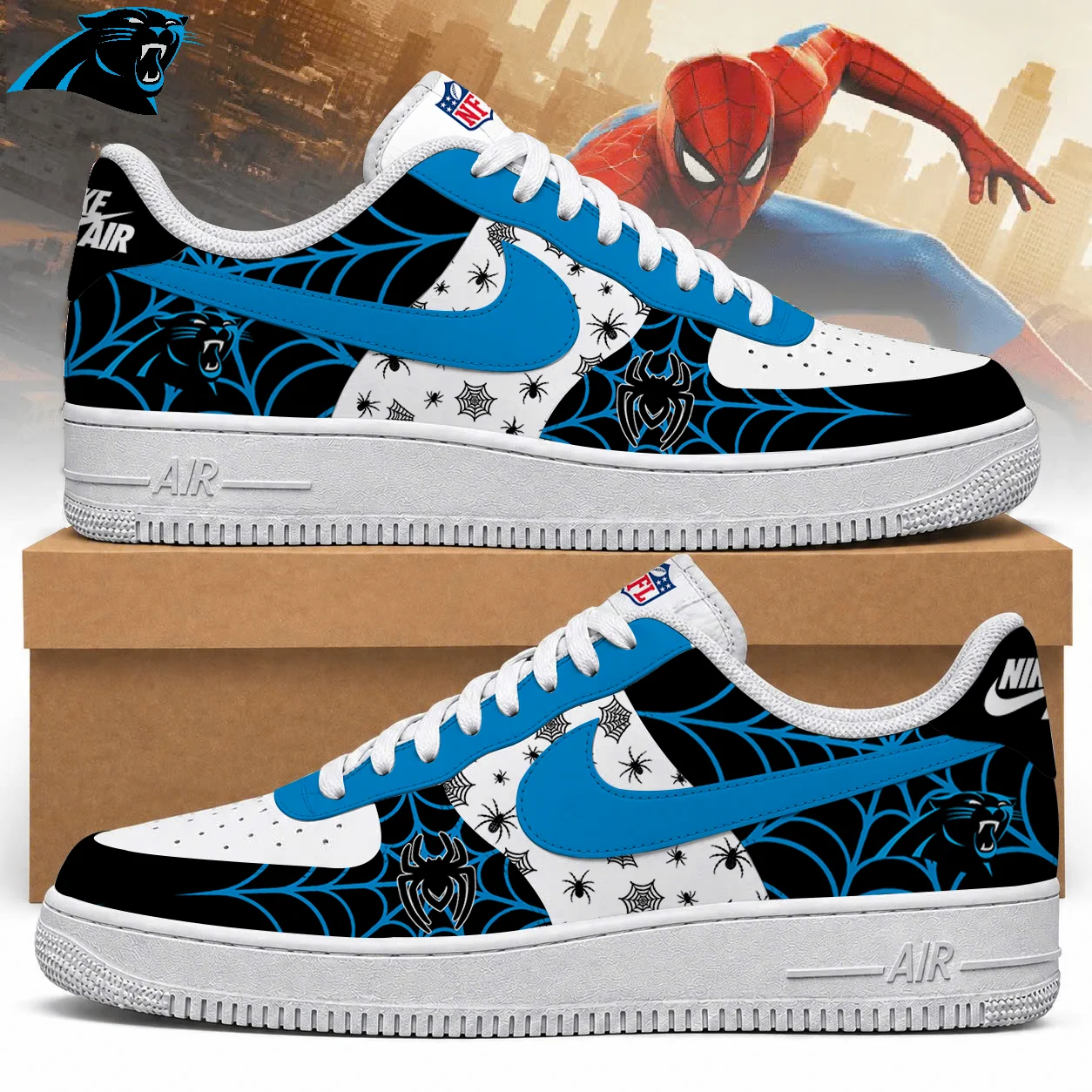 Limited Edition – Customized NFL Carolina Panthers Af1 Shoes