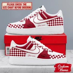 Limited Edition – Customized NCAA Arkansas Razorbacks Af1 Shoes
