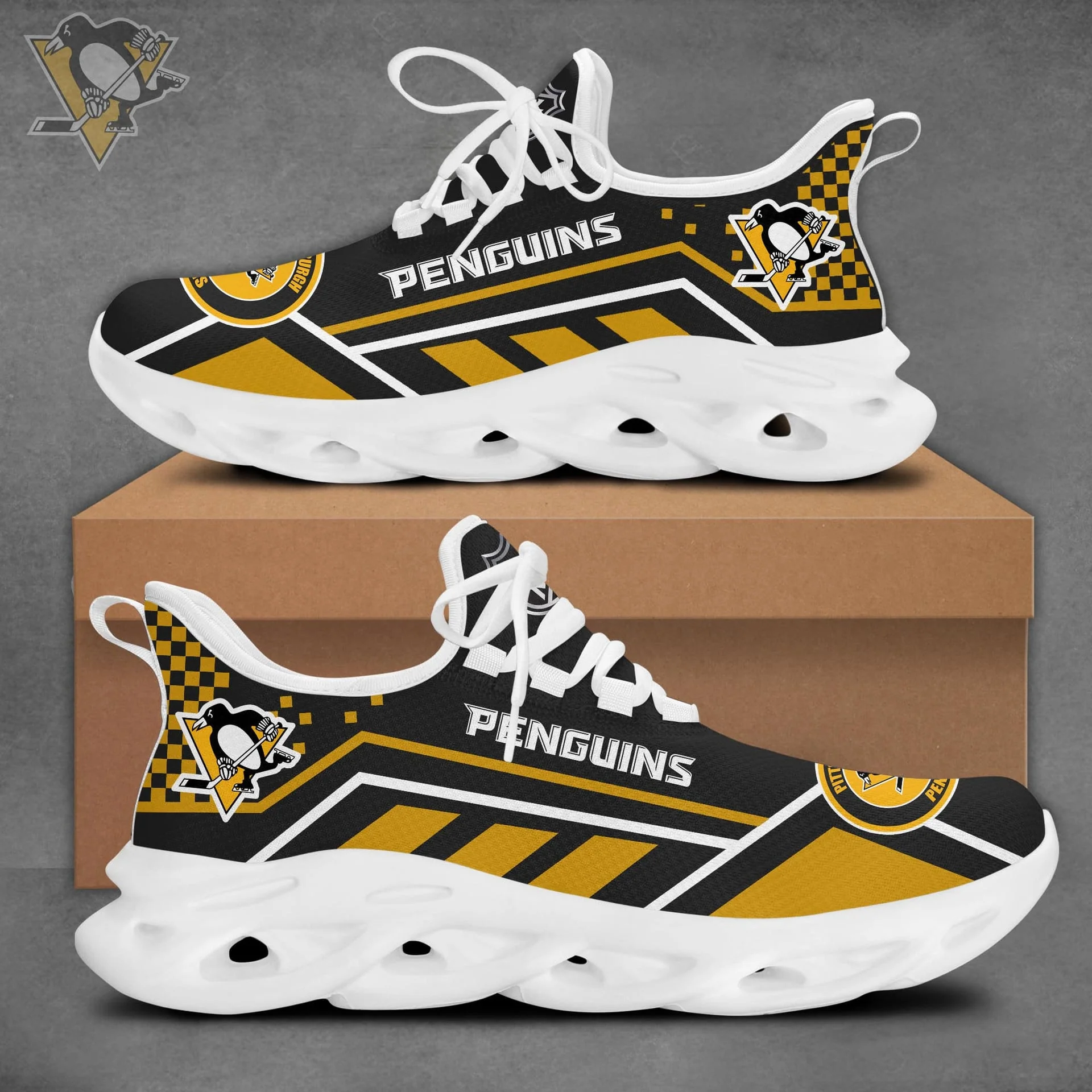 Limited Edition – Customized NHL Pittsburgh Penguins Max Soul Sneakers - Image 2
