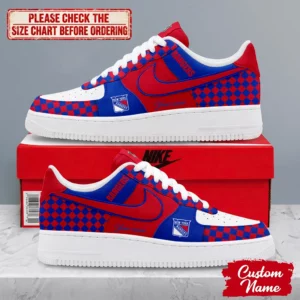 Limited Edition – Customized NHL New York Rangers Af1 Shoes