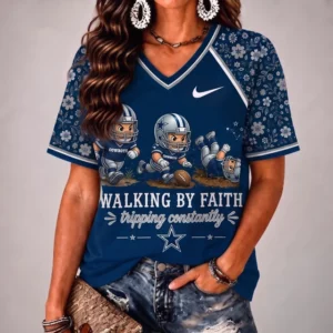 Limited Edition – Customized NFL Dallas Cowboys V-Neck Female Shirt