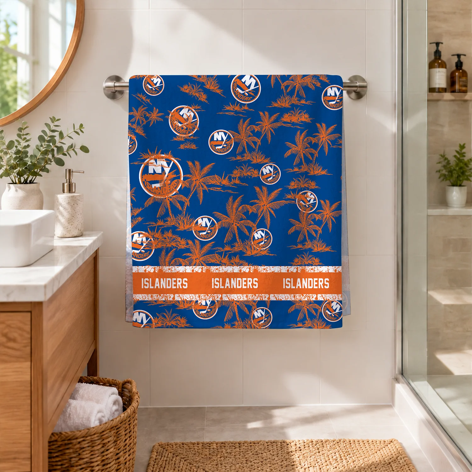 Limited Edition – Customized NHL New York Islanders Beach Towel - Image 2