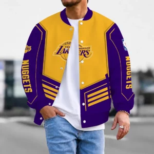 Limited Edition – Customized NBA Los Angeles Lakers Baseball Jacket, Satin Varsity Jacket