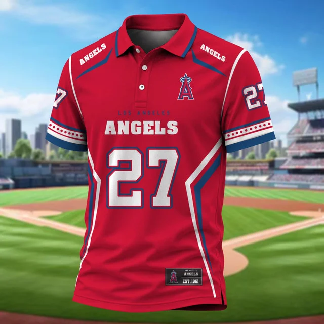Limited Edition – Customized MLB Los Angeles Angels Polo Shirt