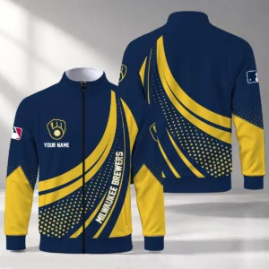 Limited Edition – Customized MLB Milwaukee Brewers Stand Collar Jacket