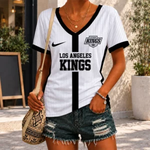 Limited Edition – Customized NHL Los Angeles Kings V-Neck Female Shirt