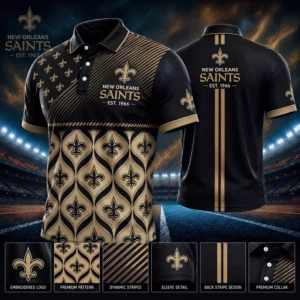 Limited Edition – Customized NFL New Orleans Saints Polo Shirt