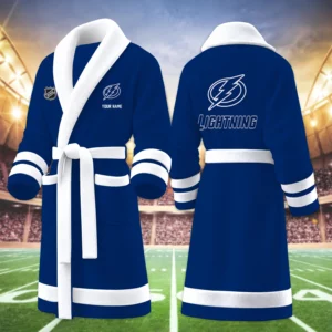 Limited Edition – Customized NHL Tampa Bay Lightning Multicolor Fleece Bathrobe