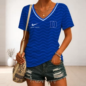 Limited Edition – Customized NCAA Duke Blue Devils Strappy V-Neck Female Shirt