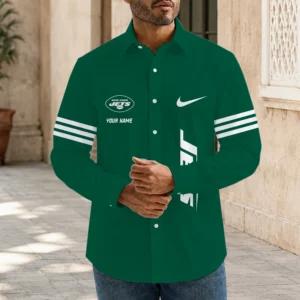 Limited Edition – Customized NFL New York Jets Men’s Long Sleeve Button-Up Shirt