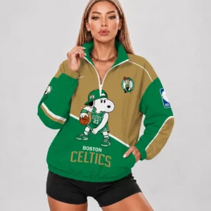 Limited Edition – Customized NBA Boston Celtics V-Neck Zipper Sweatshirt Jacket