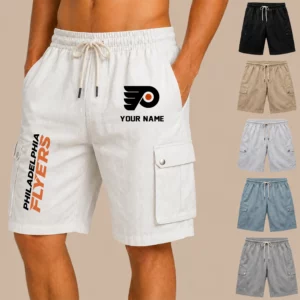 Limited Edition – Customized NHL Philadelphia Flyers Men’s Drawstring Cargo Shorts