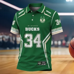 Limited Edition – Customized NBA Milwaukee Bucks Polo Shirt