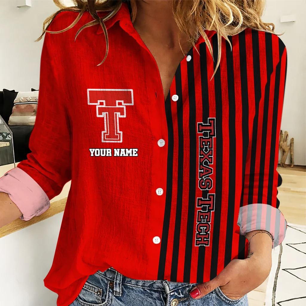 Limited Edition – Customized NCAA Texas Tech Red Raiders Women Casual Shirt For Fan