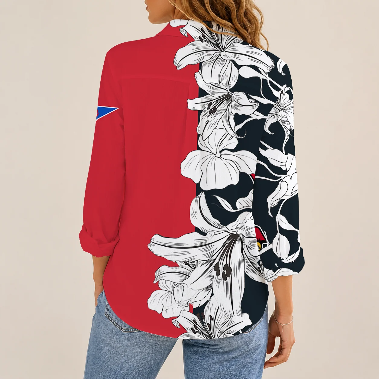 Limited Edition – Customized NCAA Louisville Cardinals Women Casual Shirt - Image 2
