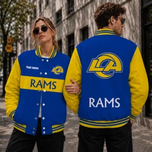 Limited Edition – Customized NFL Los Angeles Rams Satin Varsity & Baseball Jacket
