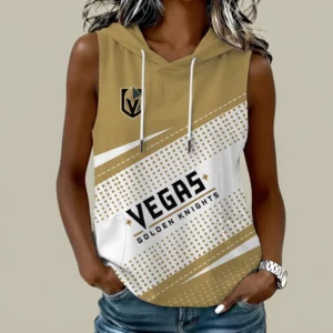 Limited Edition – Customized NHL Vegas Golden Knights Women’s Sleeveless Hooded Pocket Tank Top
