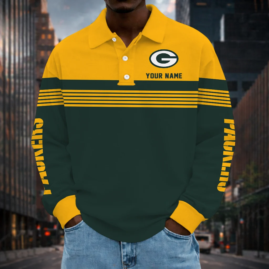 Limited Edition – Customized NFL Green Bay Packers Long Sleeve Polo Shirt