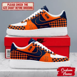 Limited Edition – Customized NCAA Illinois Fighting Illini Af1 Shoes